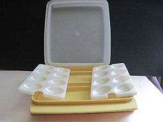 Tupperware PAPRIKA ~2 Deli Keepers ~holds egg trays