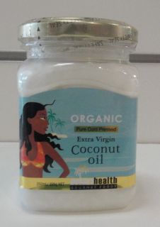 Organic Extra Virgin Coconut Oil 250ml Pure Cold Pressed   aclara 