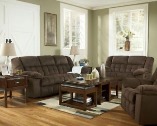   CONTEMPORARY MICROFIBER RECLINER SOFA COUCH SET LIVING ROOM FURNITURE