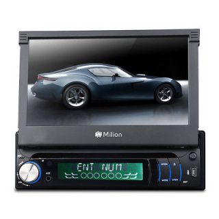 D1309 Milion 7 LCD Motorized Monitor 1Din In Dash Car FM DVD Player 