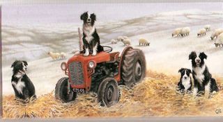 Border Collie Tractor Sheep Hay Christmas Cards Pack of 10