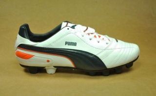 PUMA ESITO FINALE R FG WHITE DARK NAVY SOCCER SHOES ATHELTIC CLEATS 