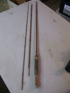 Vintage HEDDON Bamboo with Cork Handle Fly Rod 8 Feet 8 inches Long