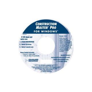 Calculated Ind. 4105 Construction Master Pro for PC NEW