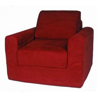 Chair Sleeper, Red Micro Suede New