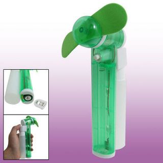 Batteries Powered Green White Plastic Mini Water Spray Fan