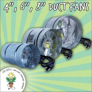 IN LINE FAN BLOWER BOOSTER EXHAUST HYDROPONIC VENT AIR