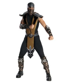 Mens Deluxe Mortal Kombat Scorpion Halloween Costume
