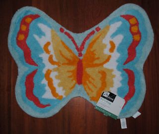 Butterfly Bath Rug~Garden~Cut​e Cotton Mat~Papillon~N​EW