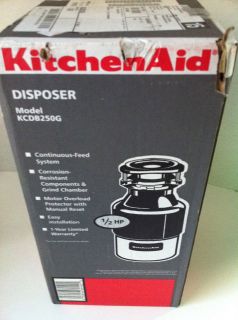 KitchenAid KCDB250G Garbage Disposal 1/2 HP 26 oz BRAND NEW FREE 