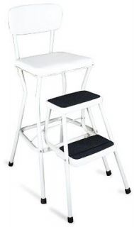 Cosco 11 18WHT Retro Chair/Step Stool White NEW