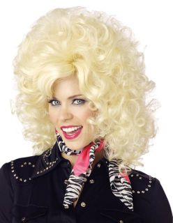 Big Hair Dolly Parton Country Singer Costume Blonde