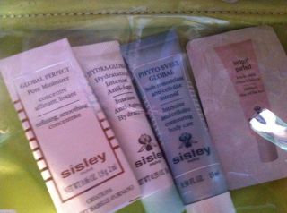 Lot Sisley Paris Sample/Travel Sizes With Unusual Cosmetic Bag