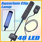   48LED DC15V Aquarium fish water plant 2Mode Clip White&Blue Light Lamp