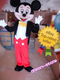 100% Brand New Mickey Mouse Mascot Costume Adult Size★ Fast 