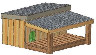   DOG HOUSE PLANS, 15 TOTAL, LARGE DOG, WITH PATIO, DETAILED PLANS