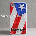 Custom White Puerto Rico Flag Brick Case Cover iPhone 4 4G 4GS 4S 8 