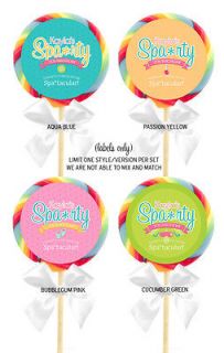 12 SPA PARTY Birthday Shower Favors Personalized LOLLIPOP STICKERS