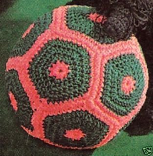 Motif Ball Soccer Stuffed Toy Crochet Pattern Vintage