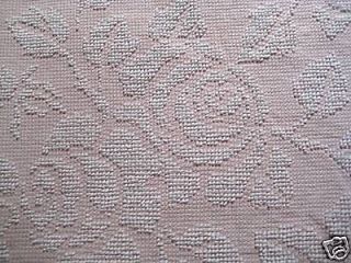 Vintage Pink Wht Rose Hobnail Chenille Bedspread FABRIC~20 x 28