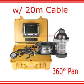 360 Deg. Pan 7 LCD Monitor 65ft Cable Underwater Color Camera 