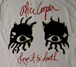 ALICE COOPER cd lgo LOVE IT TO DEATH EYES Official SHIRT XL new