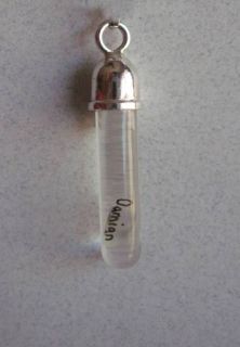   NAME ON A GRAIN OF RICE Personalized Solid Sterling Bell Cap Pendant