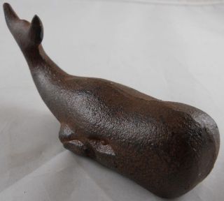 Cast Iron Whale Paperweight Whales Nautical Desk Office Paper Weights 