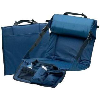 STADIUM SEAT Portable Pad Folding BLUE BLEACHER CHAIR