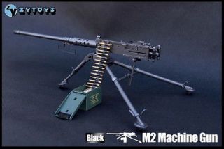   Scale US ARMY M2 Machine Gun Black Color Fit for 12 Action Figure