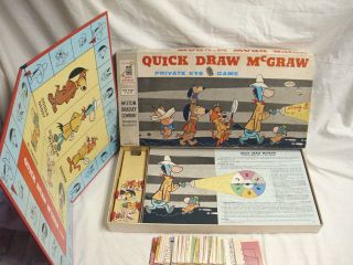   DRAW MC GRAW TV CARTOON PRIVATE EYE BOARD GAME 1960 BOXED COMPLETE