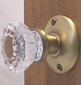 Fluted Crystal Glass 4 Passage+1 Privacy Door Knob Set Very affordable 