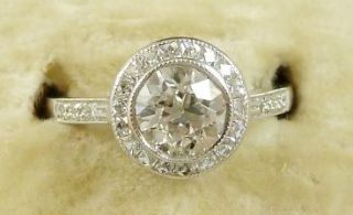 SPECTACULAR 2.25CT OLD CUT DIAMOND SOLITAIRE 18CT WHITE GOLD RING