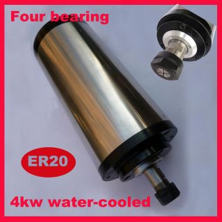   FOUR BEARING ER20 4KW WATER COOLED MOTOR SPINDLE ENGRAVING MILL GRIND