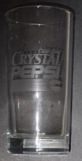 CLEAR COLA CRYSTAL PEPSI COLA TEST PRODUCT DRINKING GLASS STRAIGHT 