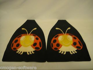 Pair of Vintage 1960 1970s Beetle/Lady Bug Rubber Floor Mats  CG3800