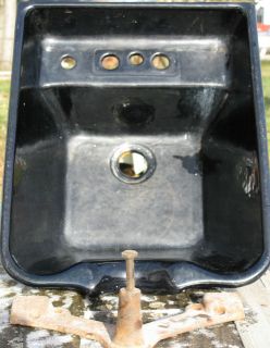 Vintage Barber Shampoo Cast Iron Bowl/Sink/Basin and Mounting Bracket 