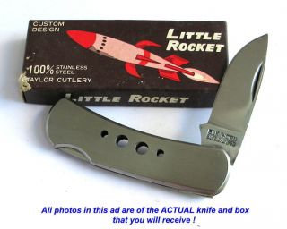 1980 Taylor Cutlery / Elk Horn LITTLE ROCKET Steel Pocket Knife Mint 
