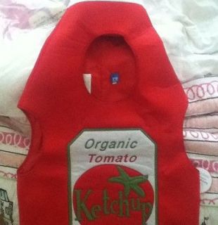 NWT Pottery Barn Teen Kids organic tomato Ketchup Bottle costume M