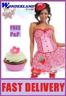 miss cupcake womans fancy dress costume outfit ladies cup cake 