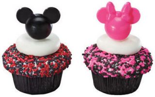   Minnie Pink Black (12) Party Cupcake Topper Decoration Picks Pics