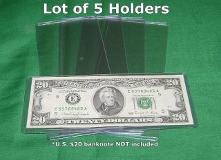 CURRENCY TOPLOADERS HOLDS PAPER MONEY BANKNOTE NEW 6 HOLDER U.S 