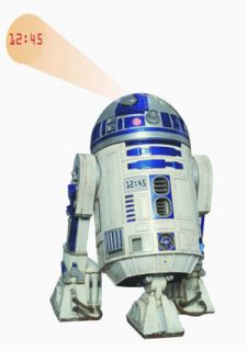 NEW Star Wars R2 D2 Projection Alarm Clock with SFX, Rotating Head 