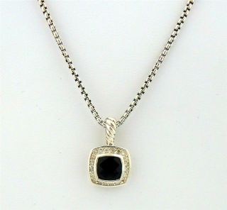 David Yurman 7mm Petite Albion Necklace, Black Onyx
