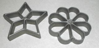   Ware Rosette Timbale Iron Cookie Fryer Waffle Molds Star Flower Parts
