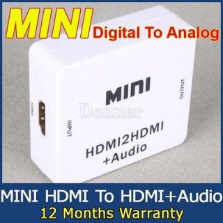 MINI HDMI TO HDMI+Audio Converter HDMI1.3 To Analog Stereo Audio