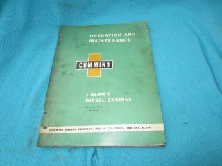   Diesel Engine J Series Operation Maintenance Manual 4 6 Cylinder J