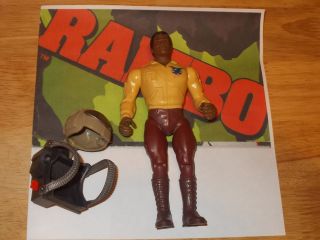 1986 COLECO Rambo Force Of Freedom Vintage Action Figure TURBO with 