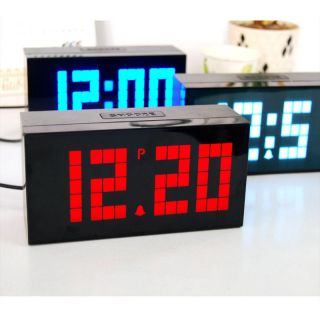   Large Big Jumbo LED snooze wall desk alarm calendar timer watch clock