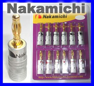24 PCS 100% Nakamichi Speaker banana plug connector 0857F Original 